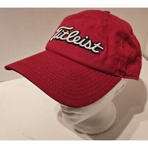 Titleist Canada Hat Red Adjustable Golf Golfer Strapback Baseball Trucker Cap